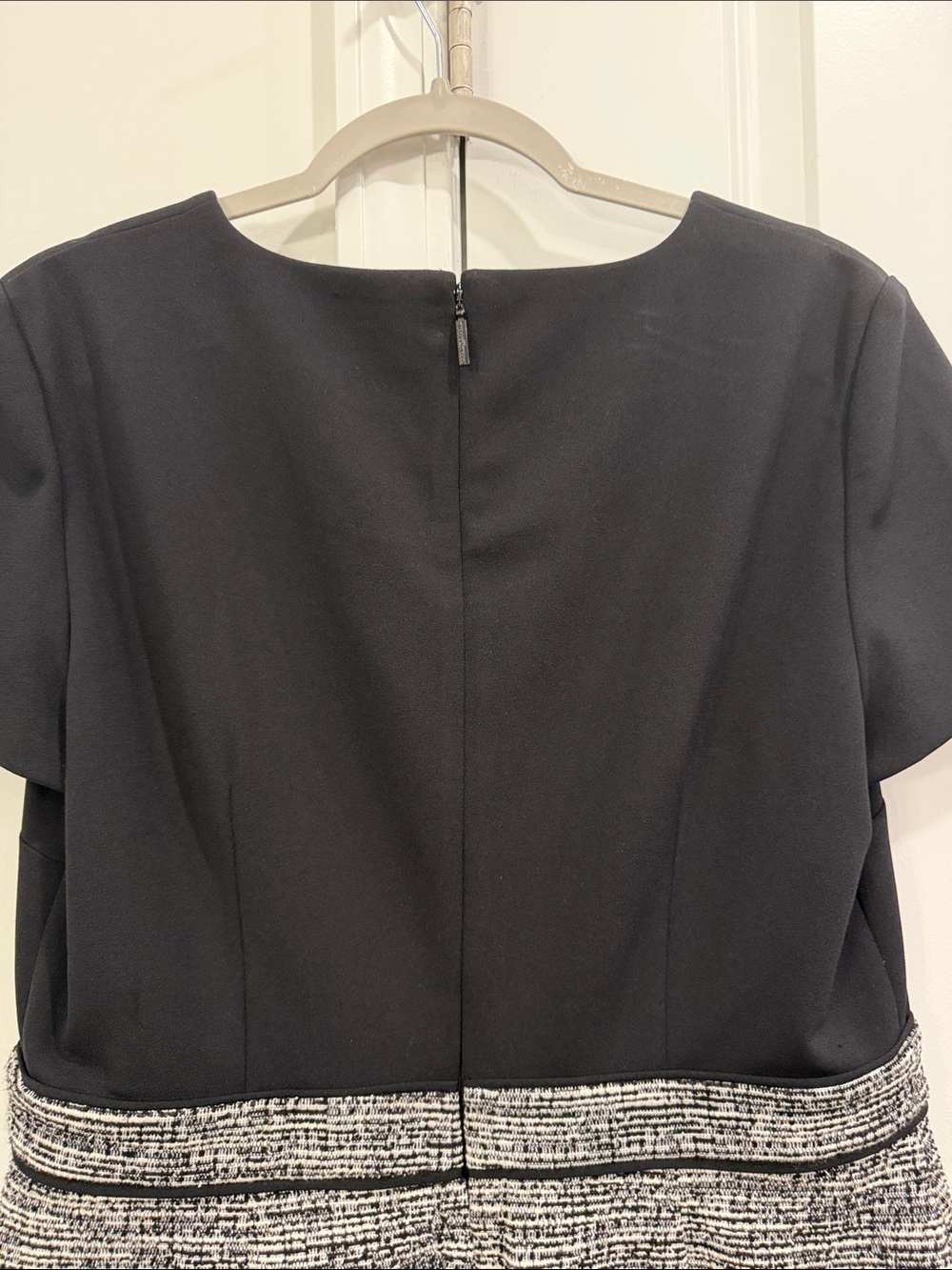Karl Lagerfeld - Black Dress with Tweed Skirt - Picture 3 of 3